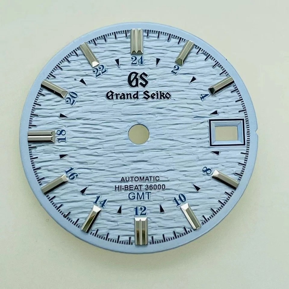 28.5mm GMT Four-Hands Watch Dial No Luminous for Nh34 Nh35 Movement