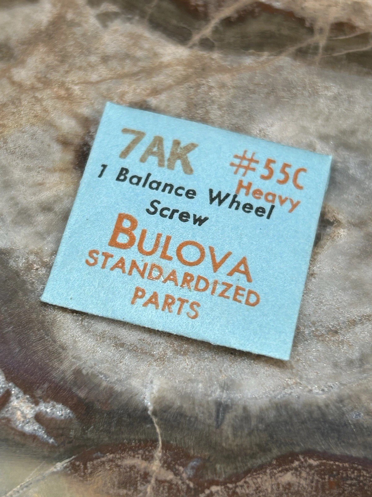 NOS Vintage Bulova Balance Wheel Screw For Cal 7AK Movement. Sealed