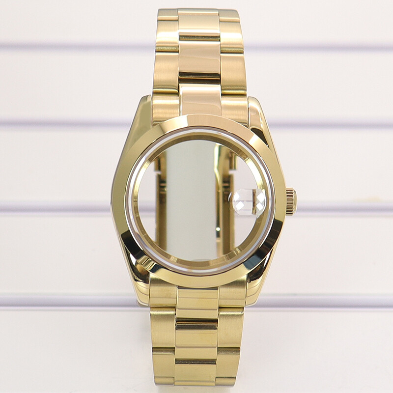 SUB Golden color 36/40mm Steel Watch Cases presidential strap For seiko nh35 36