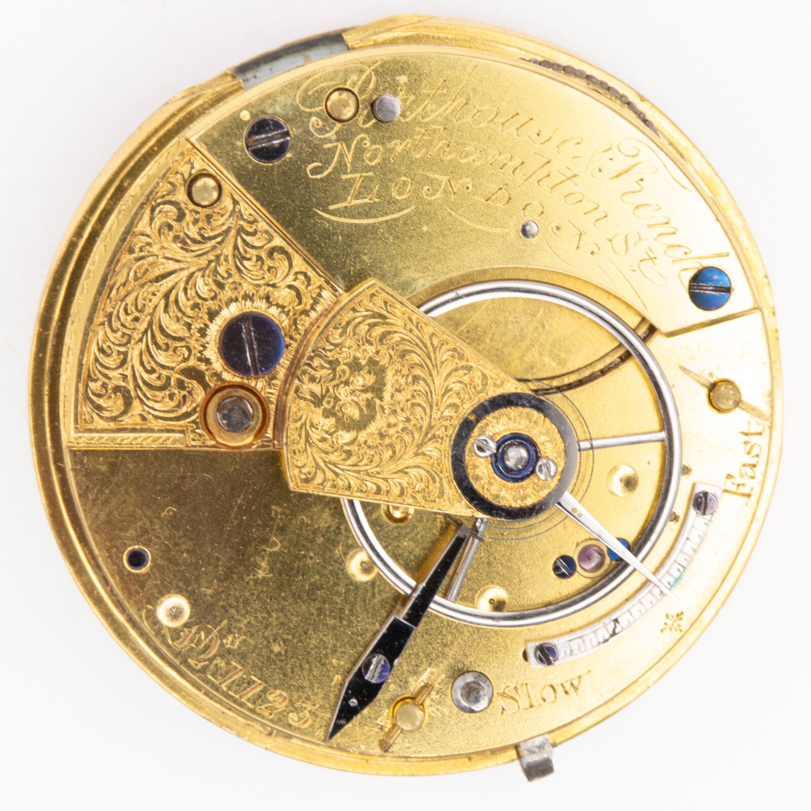Porthouse & French 41.3 x 11.3 mm Fusee Key Wind Antique Pocket Watch Movement