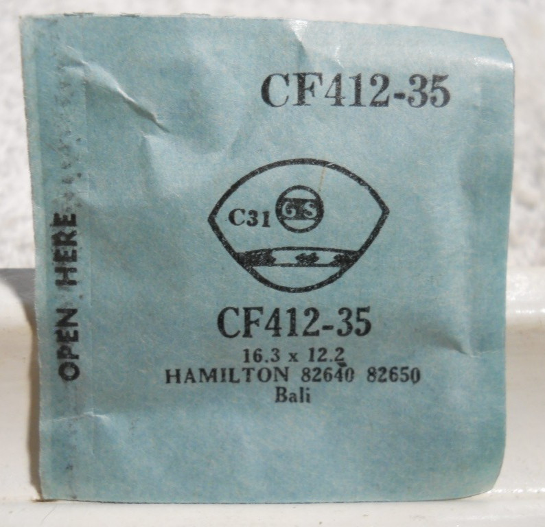 GS CF412-35 Watch Crystal For Hamilton 1962 Bali 82640 82650 – 16.3 x 12.2 mm