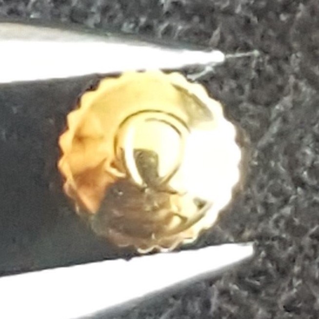 Omega Water Resistant Crown, Gold Colour, Part Number 42082