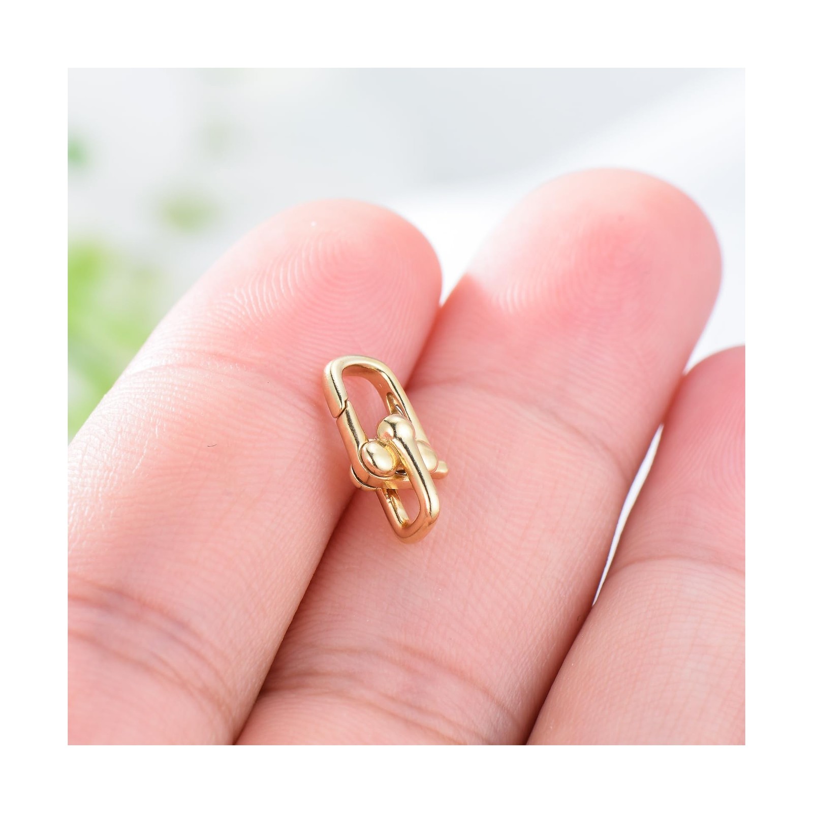 14K Gold Jewelry Clasp Necklace Extender Clasp Bracelet Extension Connector f…