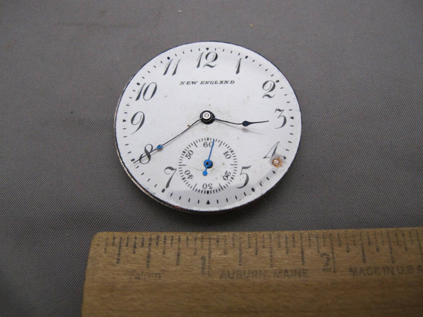 Scarce NEW ENGLAND Watch Co Pocket Watch Movement-16S, 7 Jewel-Parts/Restore
