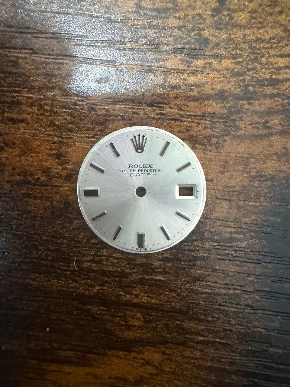 ROLEX LADIES OYSTER PERPETUAL DATE 6517 6516 6519 SILVER STICK DIAL GOOD COND