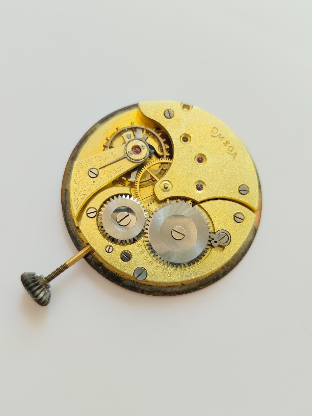 Vintage Omega 18 LPB pocket watch movement – Working. (R-2596)
