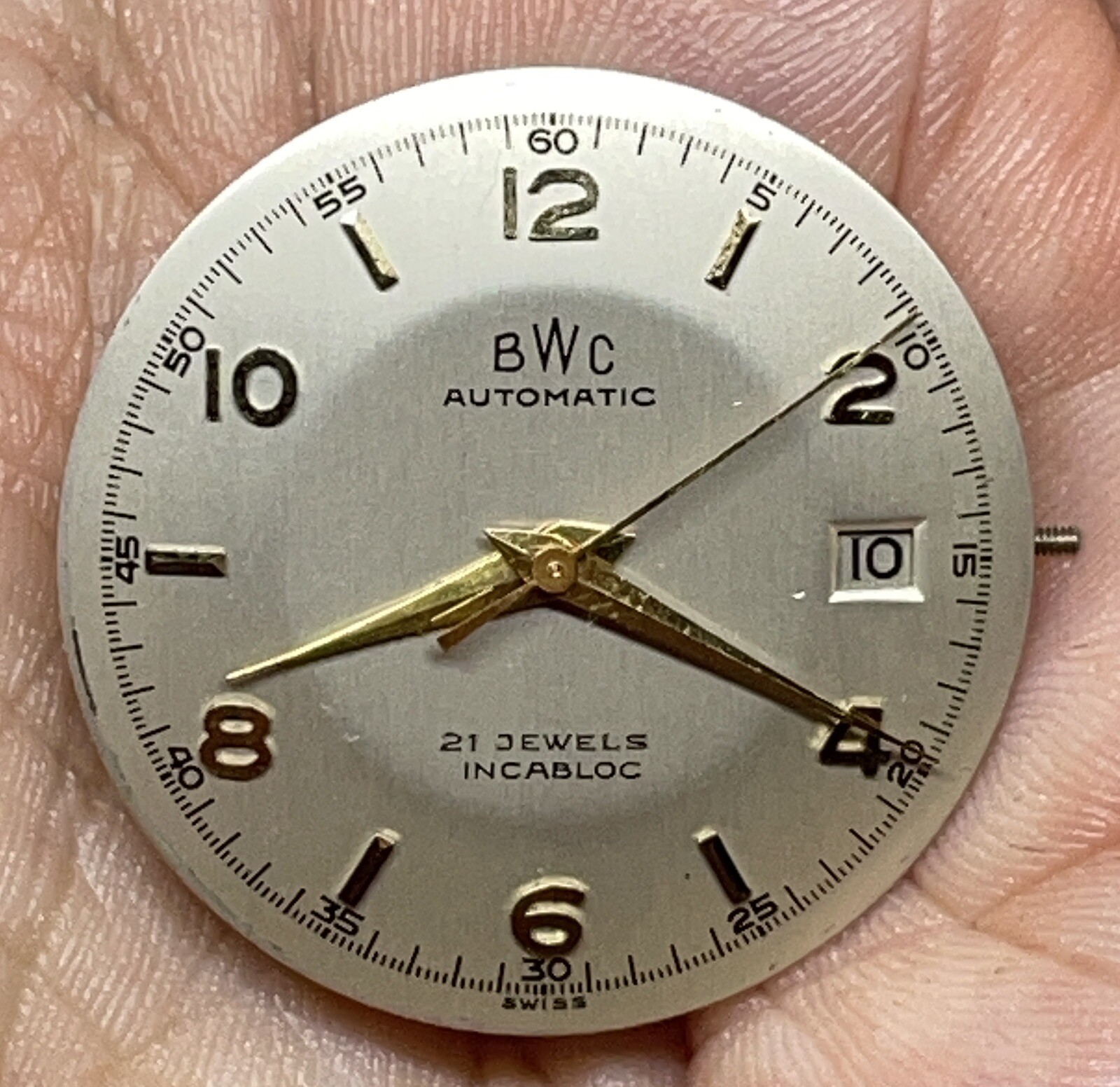 BWC AUTOMATIC MOVEMENT/BUTTES WATCH CO 21 Jewels Incabloc Swiss Runs