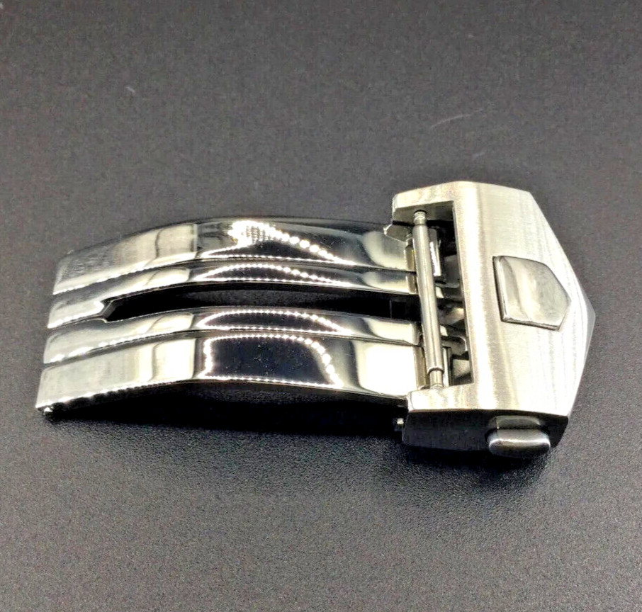 18MM TOP QUALITY BUCKLE FOR TAG HEUER CARRERA LEATHER RUBBER STRAPS BRUSHED