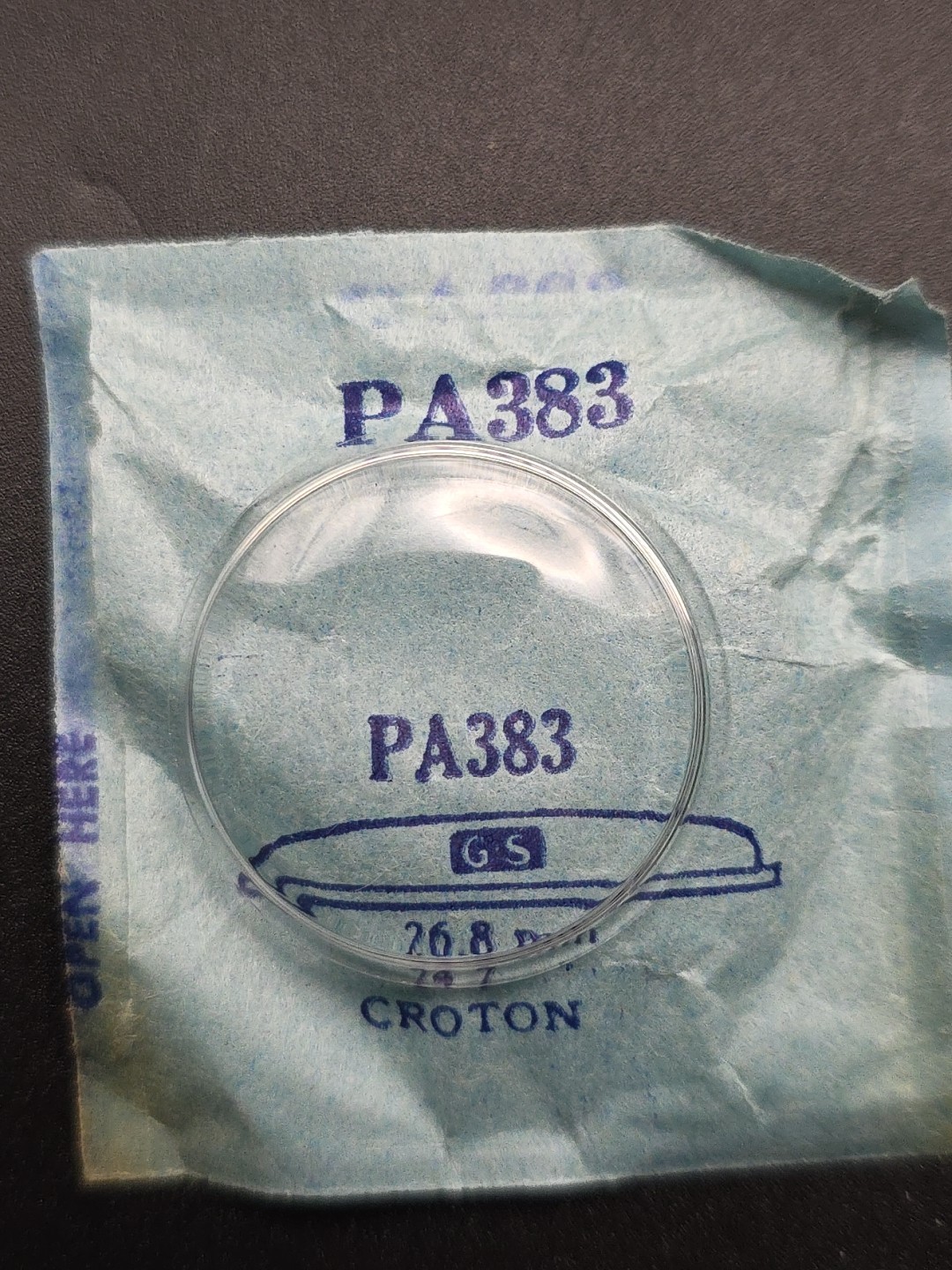 G-S Watch Crystal PA383 26.8mm 24.7 Croton