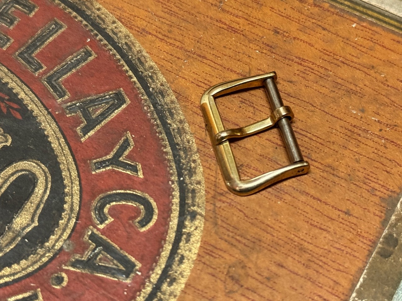 Vintage Elgin watch band buckle 16mm opening gold filled marked ELGIN 1950s/60s
