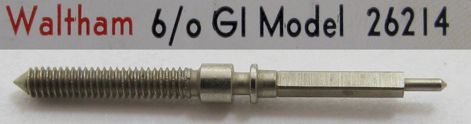 Waltham 6/0s GI #26214 winding stem for watch part x1 tap 7