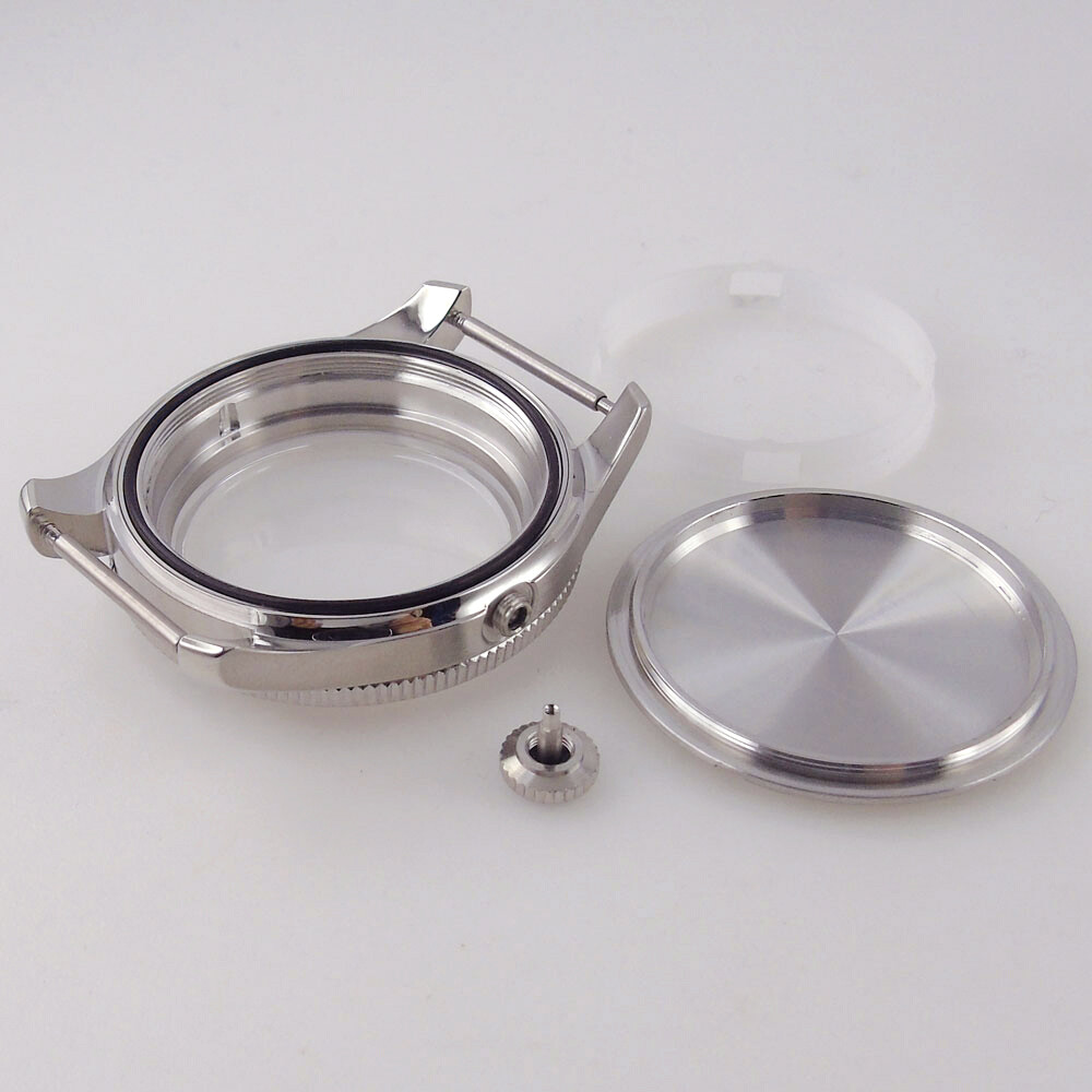 20ATM Diver 40mm Double Bow Sapphire Watch Case Fit NH35 PT5000 Steel Bracelet