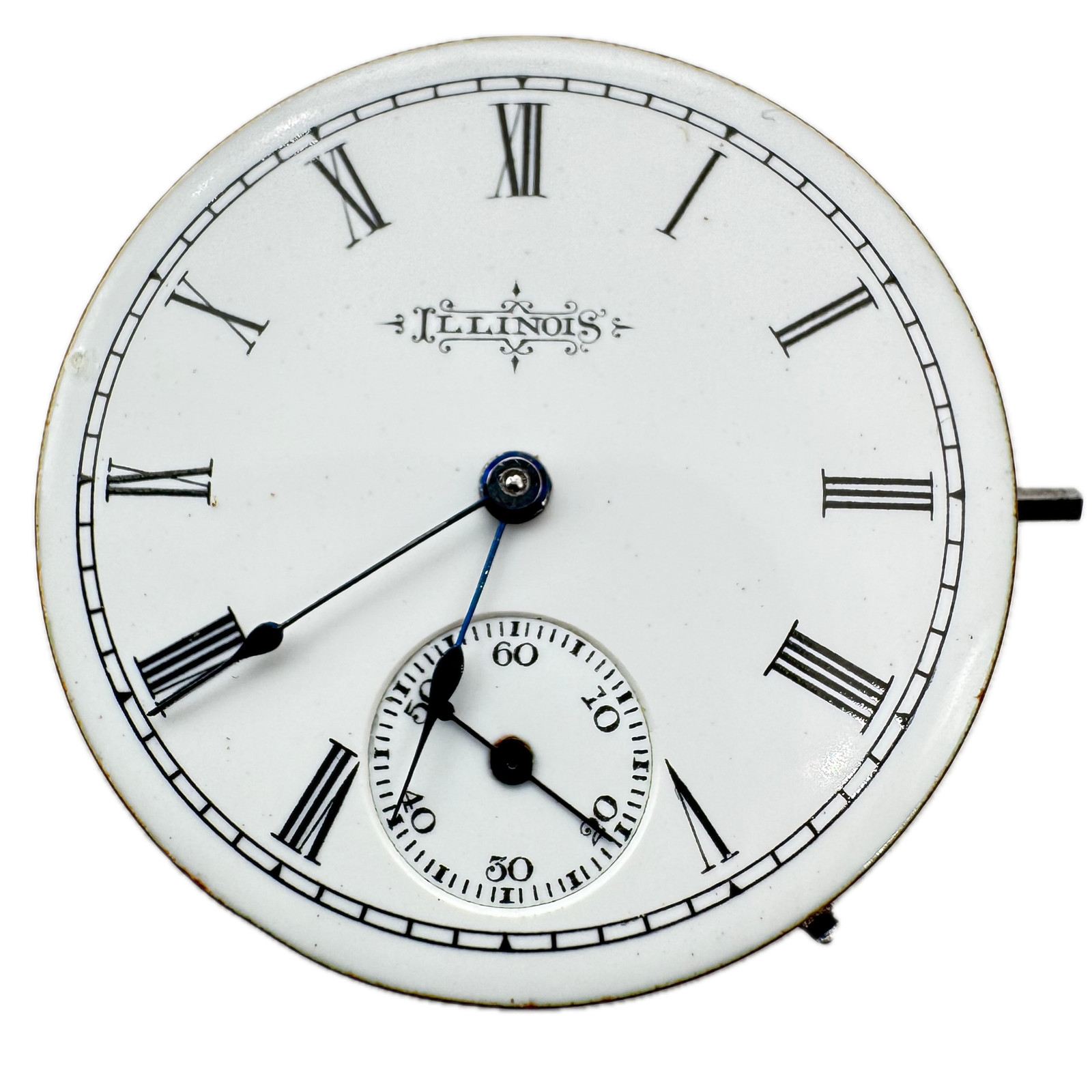 Antique 4s 1889 Illinois Roman 7J Hunter Pocket Watch Movement 130 Gilt Finish