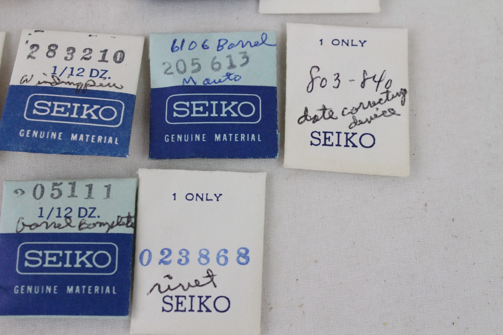 10 Seiko Vintage NOS Watch Parts Lot Coil Spring Wristwatch Detent Click Pin OEM
