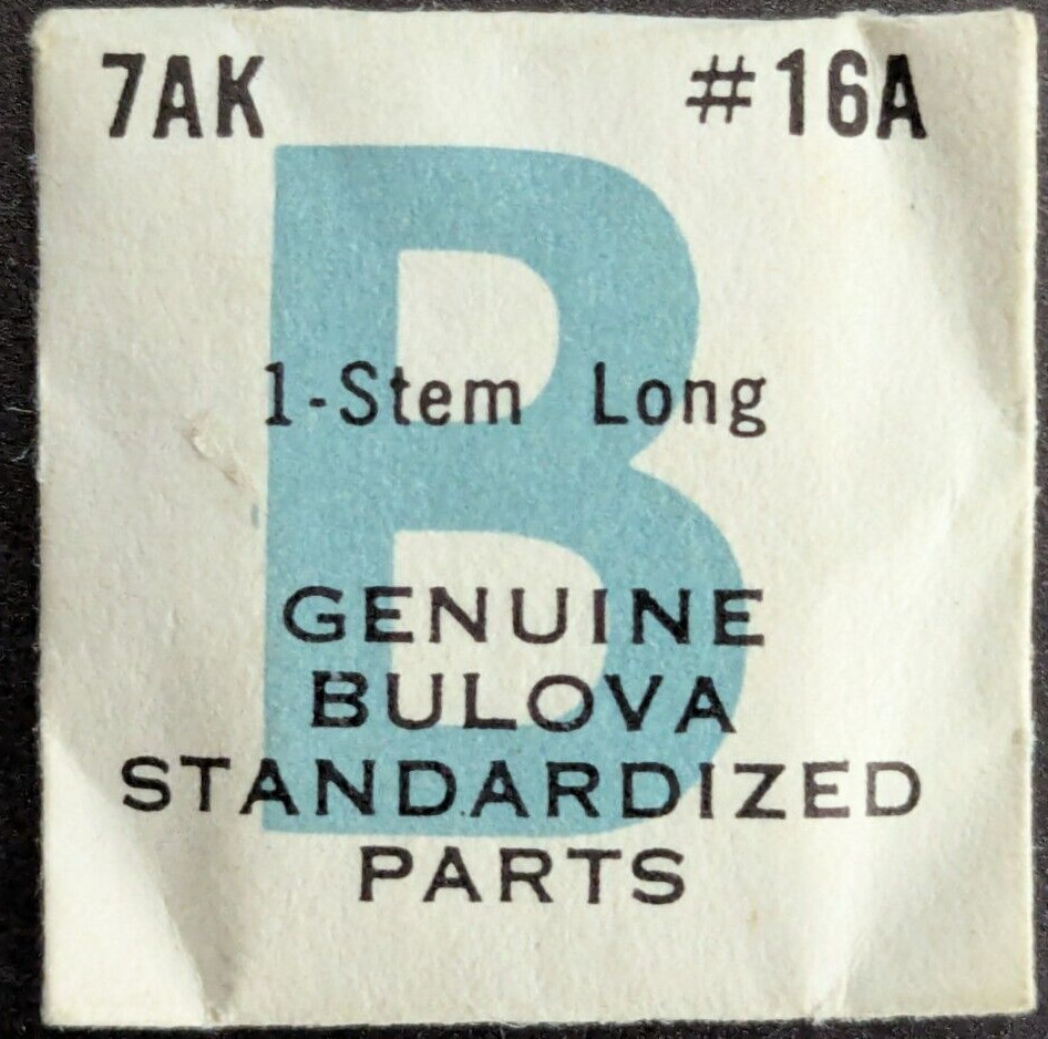 NOS NEW Genuine Bulova Cal. 7AK # 16A Long Winding Stem – Vintage Watch Part