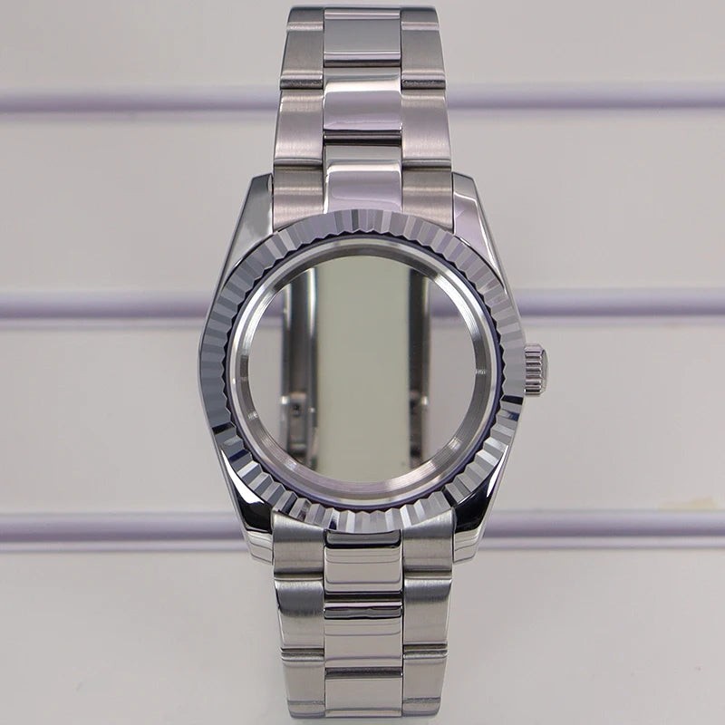 36/39mm Fluted Bezel Cases For SK DJ Air King Fit NH35 NH36 NH34 NH38 Miyota8215