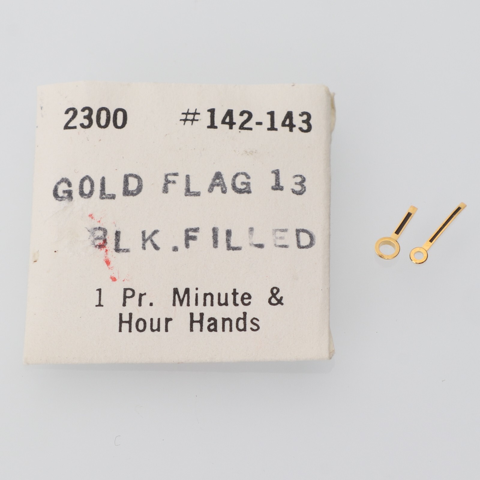 Bulova Accutron Watch 2300 Pair Hands Hour Minute #142-143 GFLAG13 BLK (C1D8)