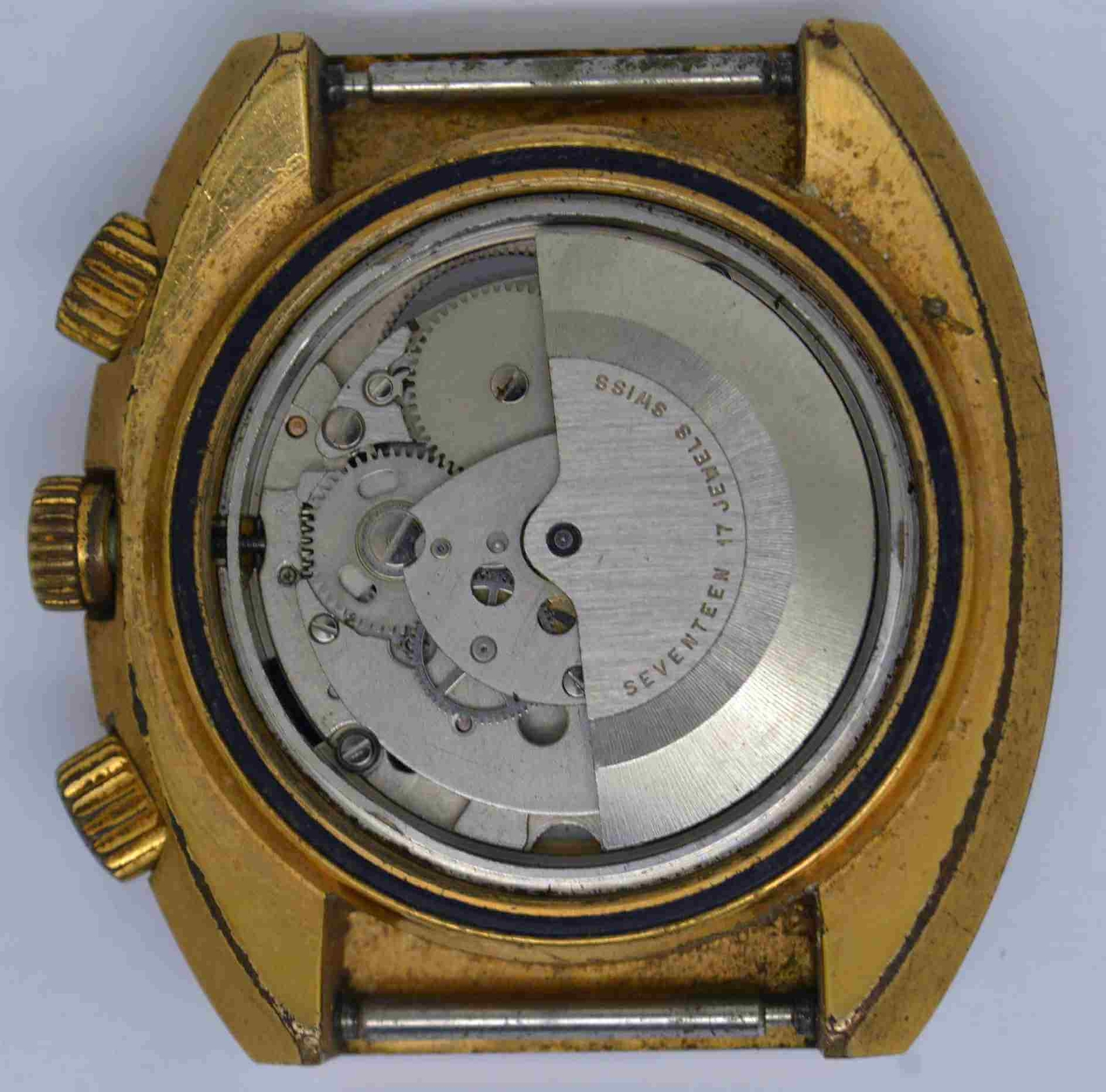 VTG DALIL Muslim GMT Gold Plated Wristwatch. Cal: AS-2063. For Repairs