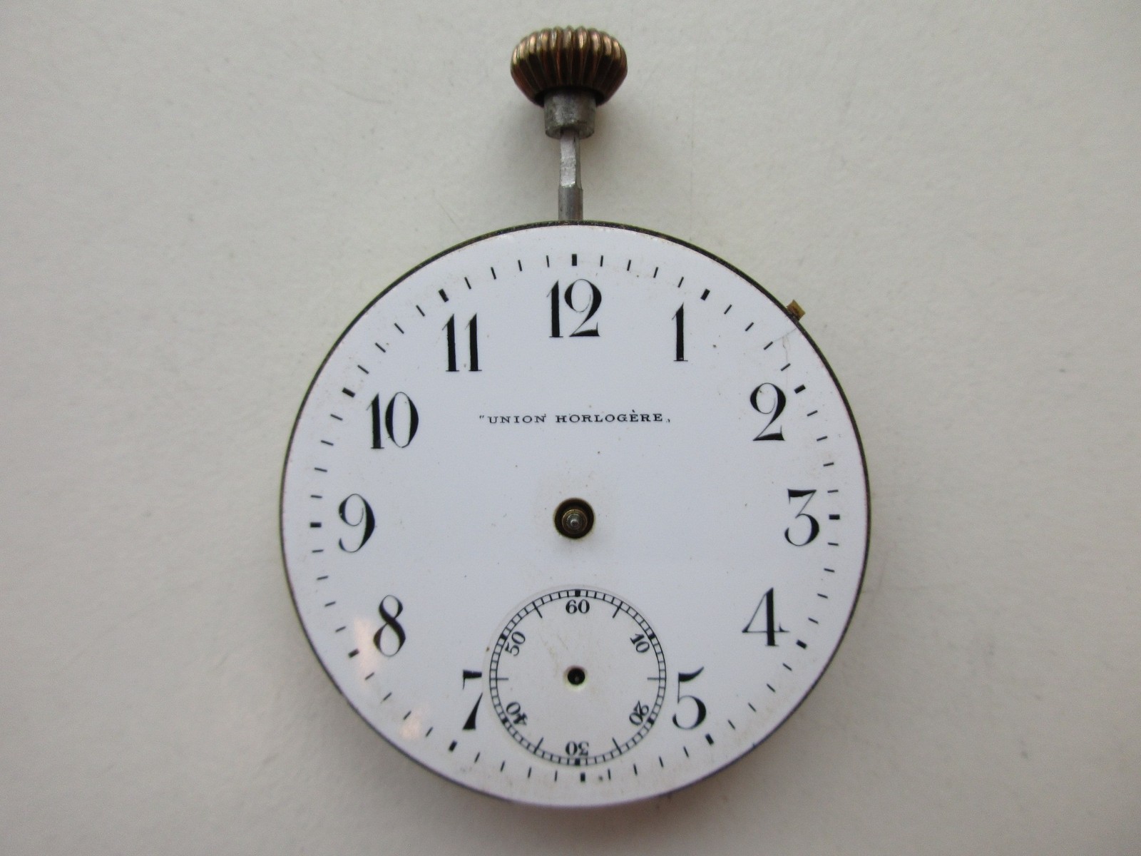 Union Pocket watch movement diam. 40.3 mm crown wind (at 12) – running
