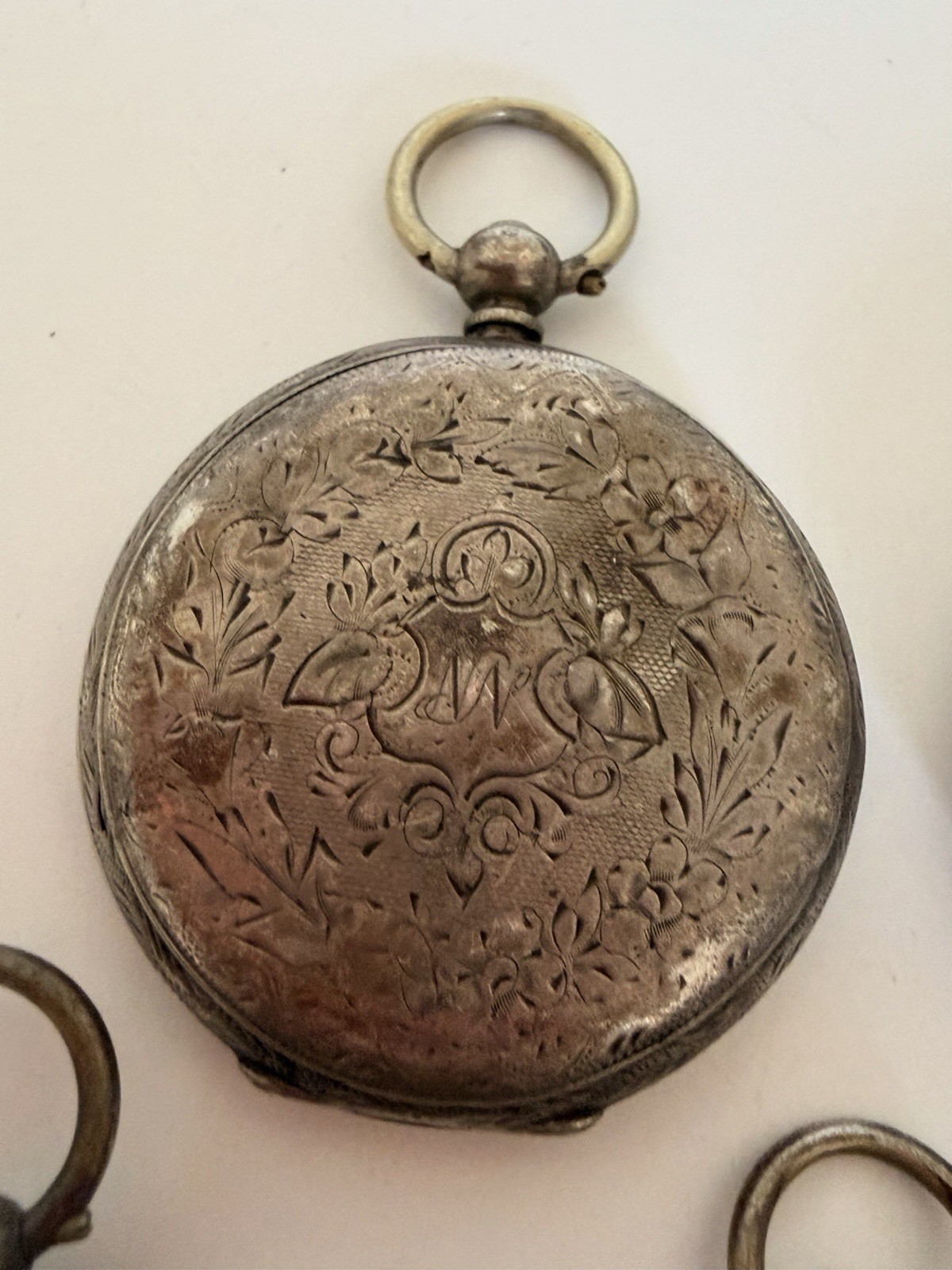 Lot of 5 Antique 800 Silver Pocket Watches & Cases Repair Spares Parts