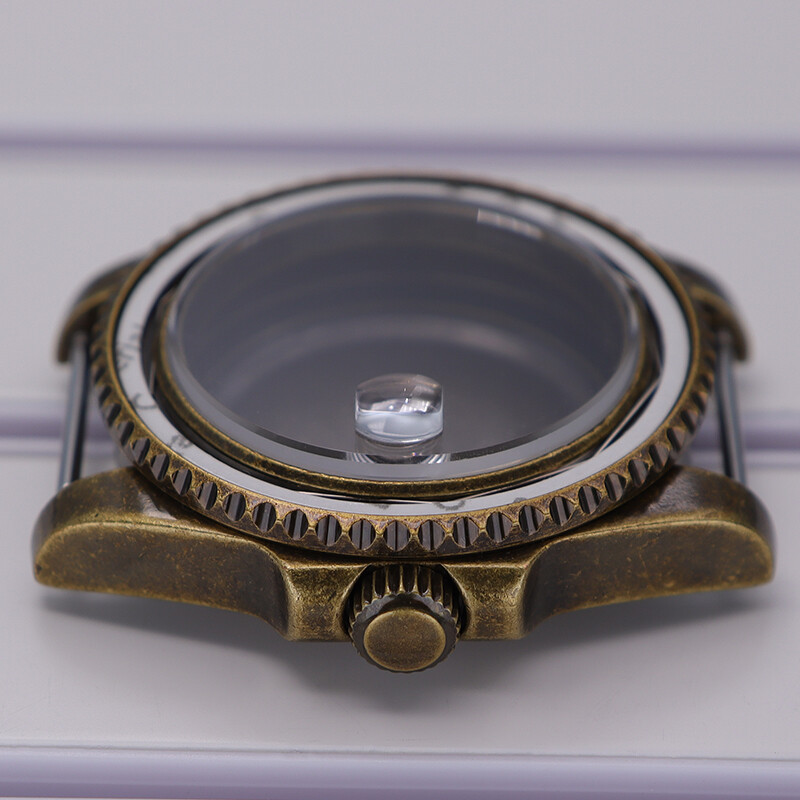 A-level 40mm Retro Bronze Watch Cases Stainless Steel For Seiko nh35 36 Movement