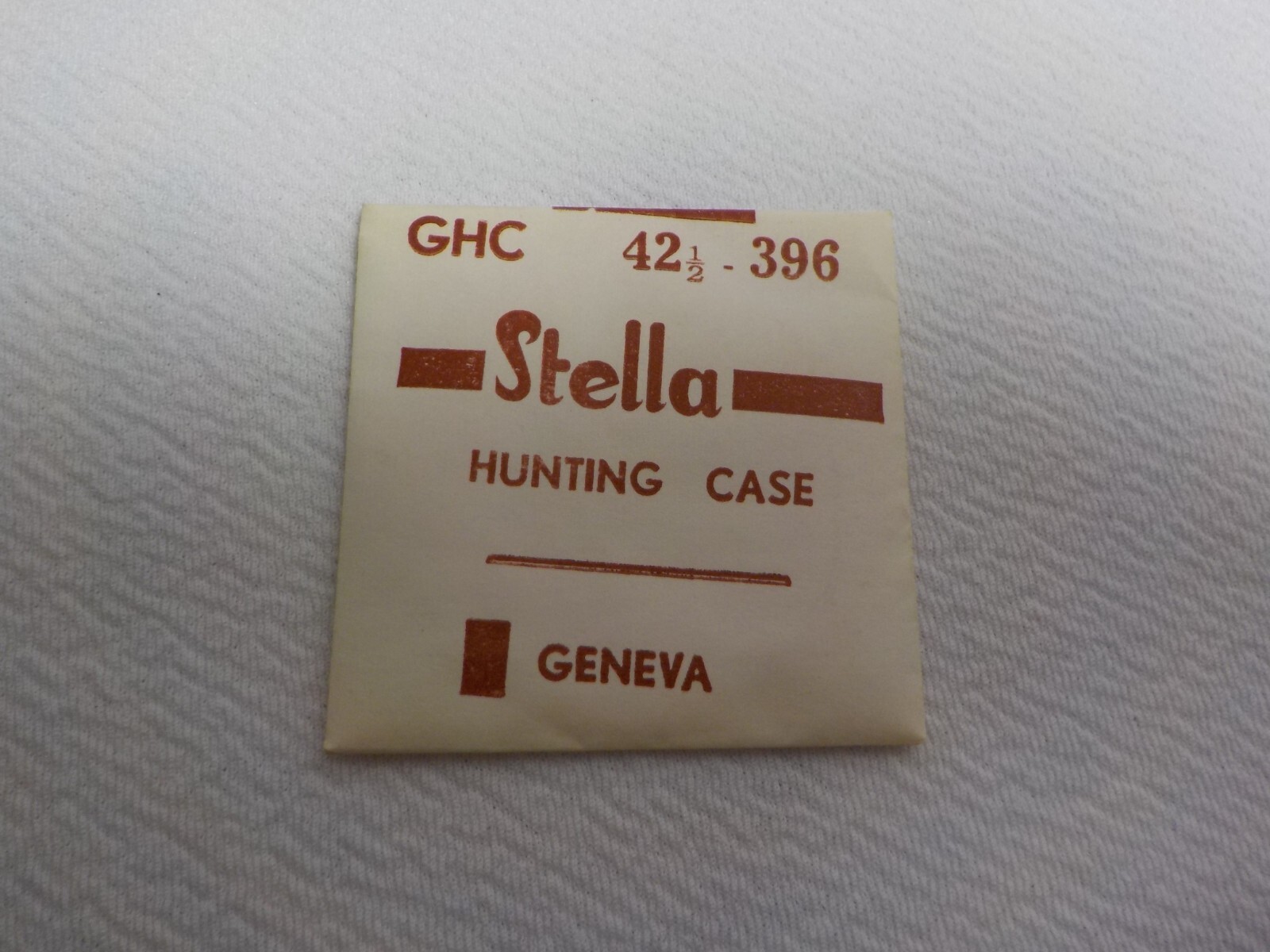 STELLA HUNTING POCKET WATCH CRYSTAL WATCHMAKER REPLACEMENT 396- 42 1/2 GHC #259