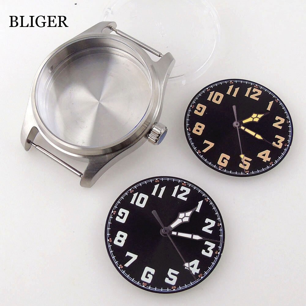 200M Waterproof Brushed Watch Case fit NH35A NH36A PT5000 ETA2824 Luminous hand