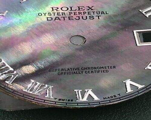 Authentic Rolex DateJust36 Dark Mother Of Pearl Shiny Silver Roman Numerals