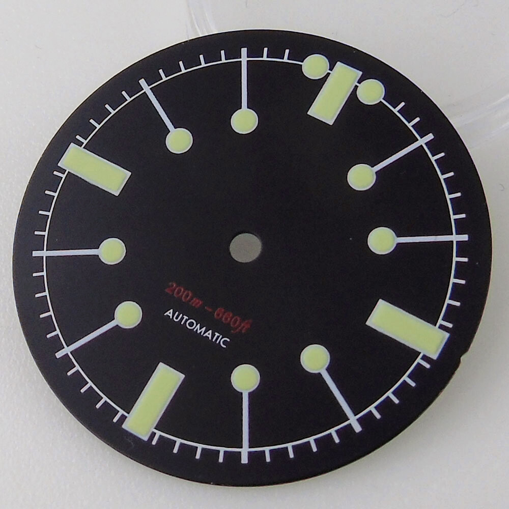 31mm Black White Blue Red Luminous Dial Fit NH35 NH36A 2824 Automatic Mens Watch
