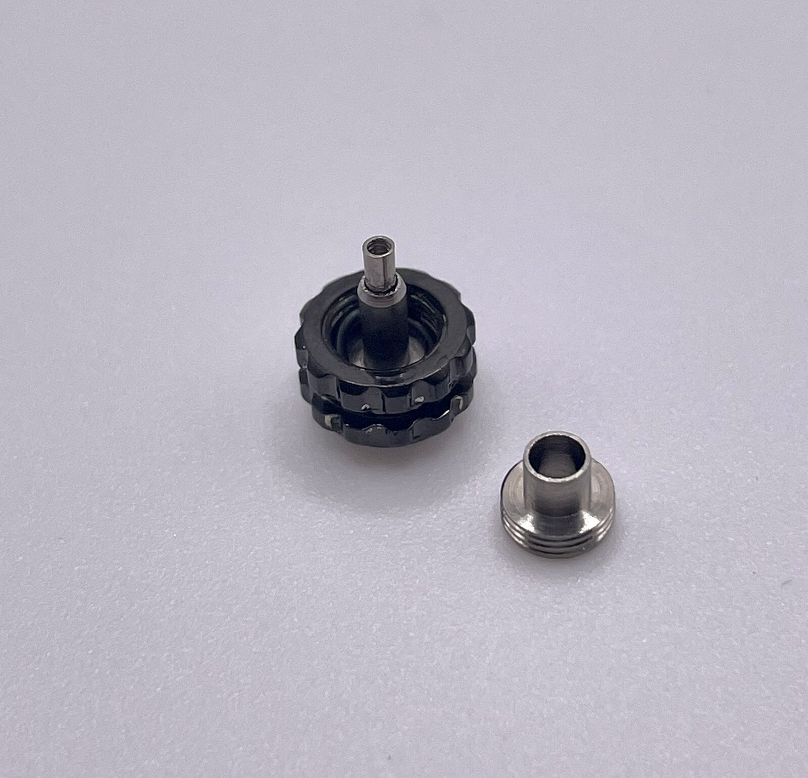 New Generic 7.0mm Black Screwdown Crown & Tube Part To Fit Tag Heuer Watch