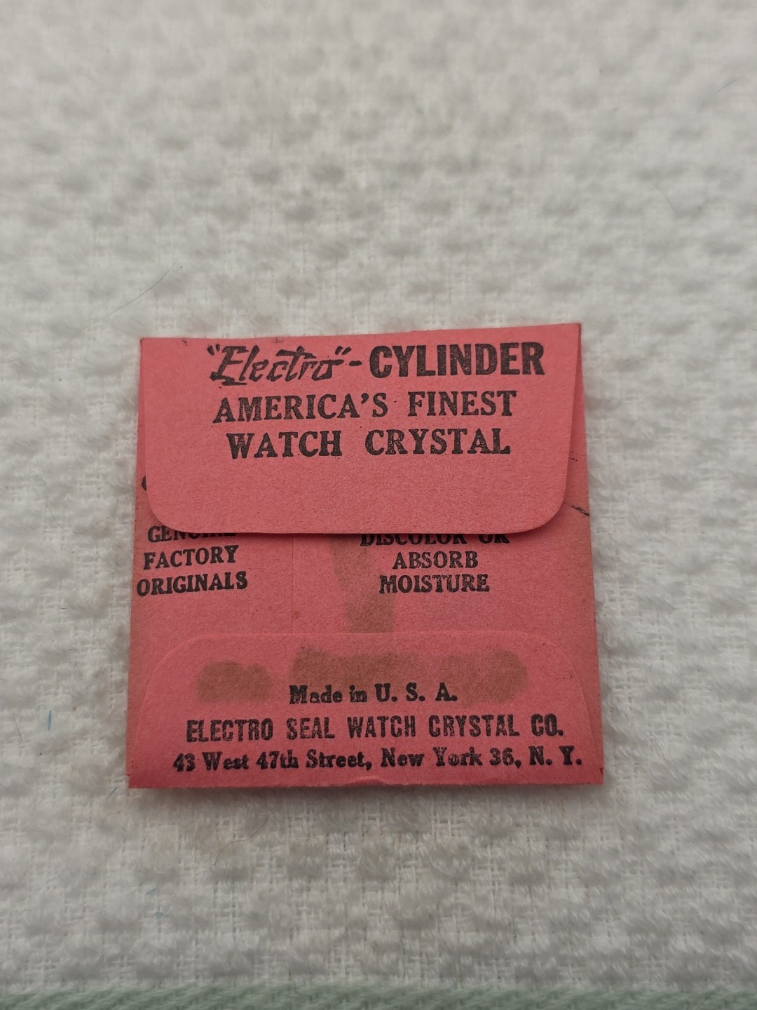 Electro Cylinder Watch Crystal CH1380 Swiss 13.8X12.0