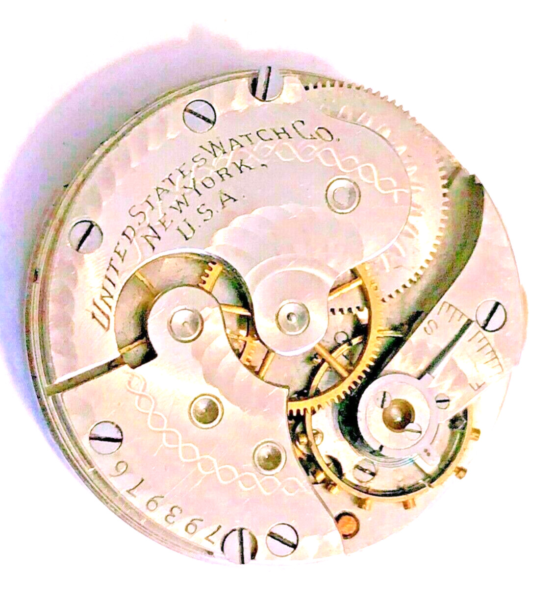 United States Watch Co / Waltham Vintage Watch Movement & Dial