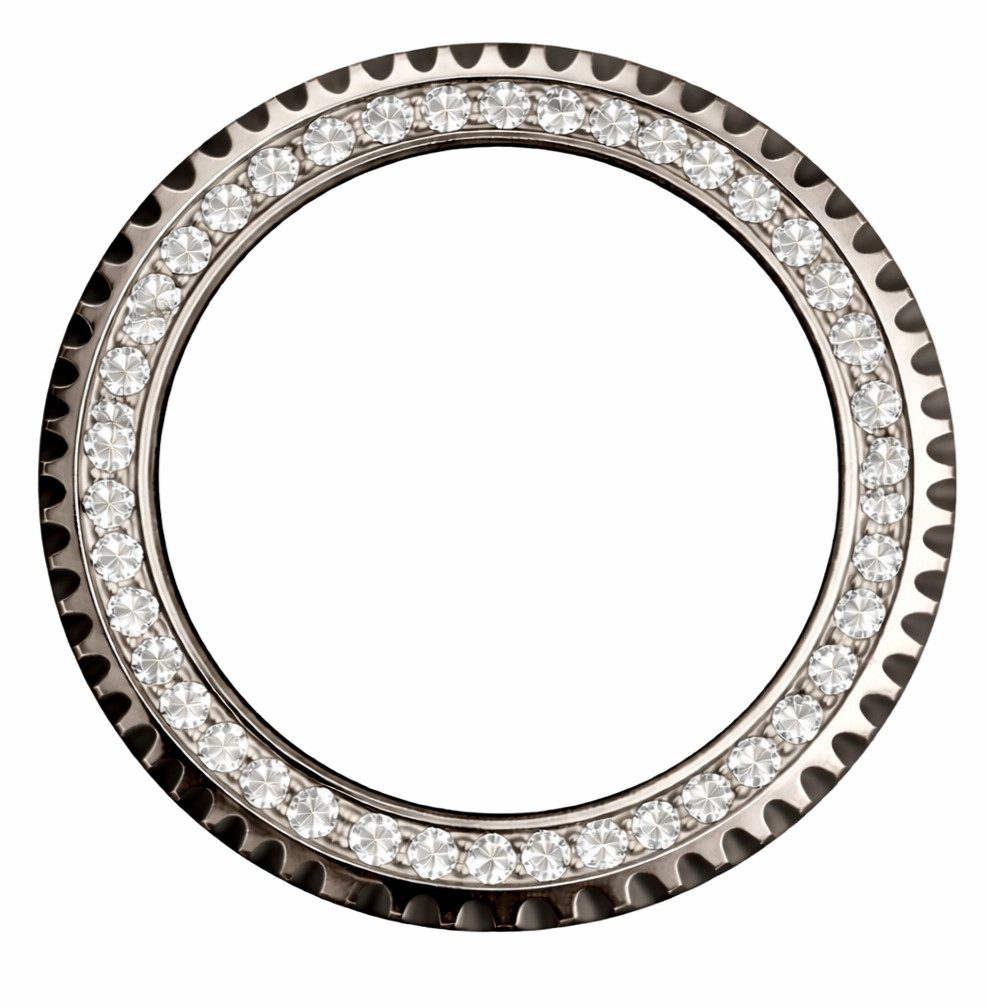 Custom 2 Carat Lab Grown Diamond Bezel For Rolex Submariner 40mm Stainless Steel
