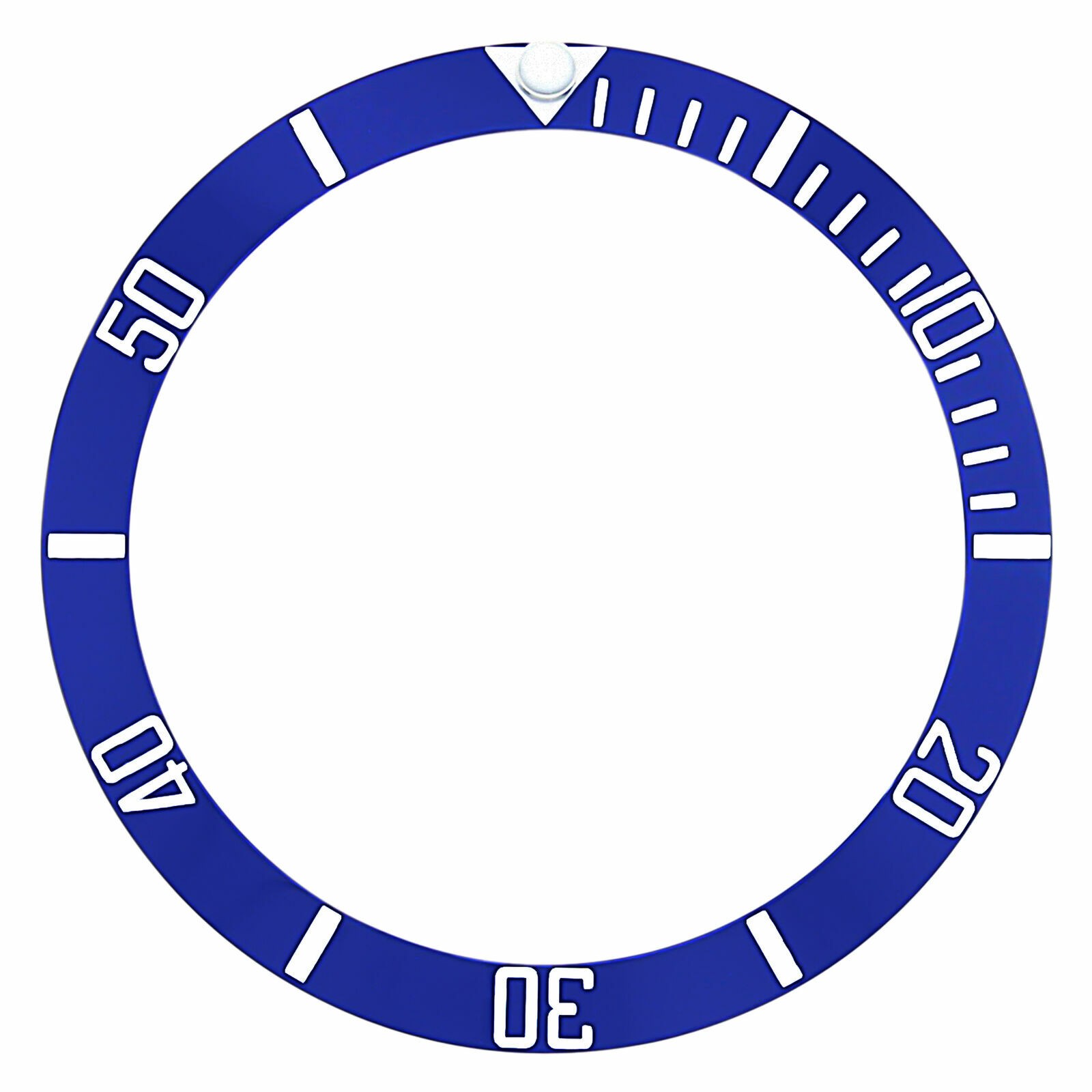CERAMIC BEZEL INSERT FOR ROLEX SUBMARINER ENGRAVED # 16610 16613 BLUE SILVER