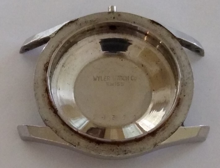 1950’s VINTAGE WYLER INCAFLEX SS CASE FOR 11.5L MOVEMENT 32.5mm