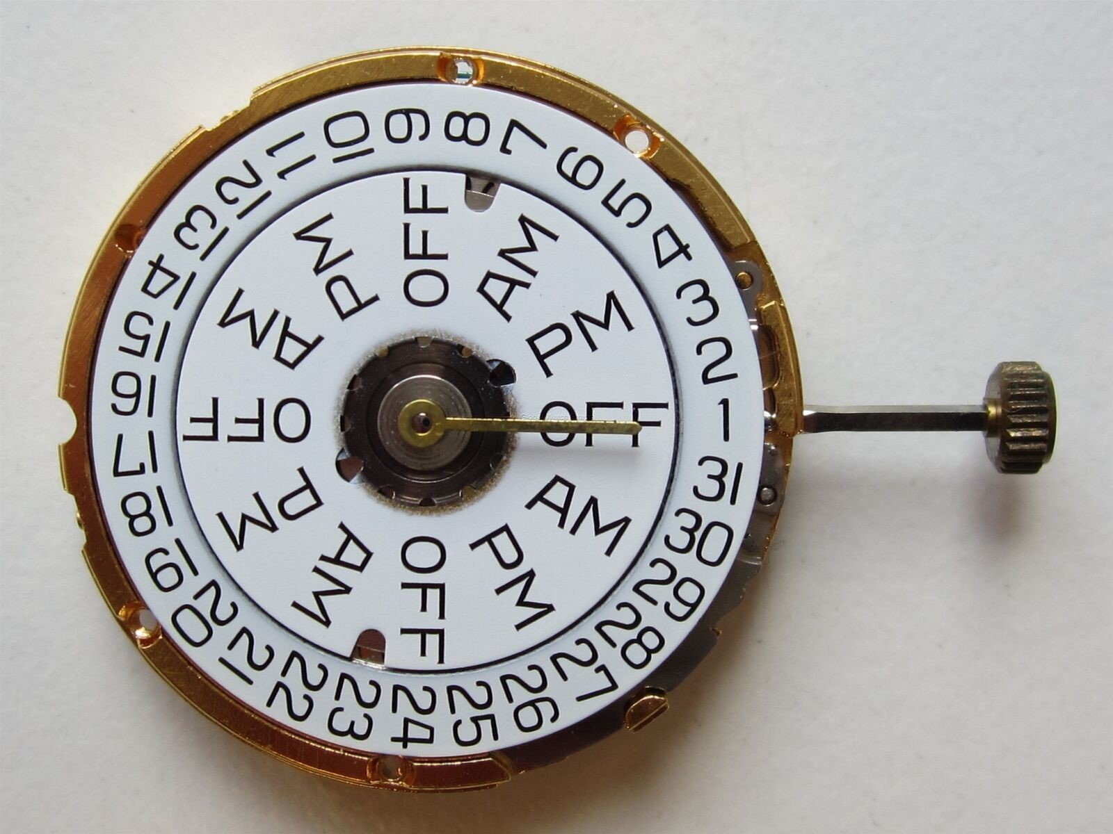 ETA 11½” cal. 957.011 N.O.S. day-date-3 watch movement *alarm*