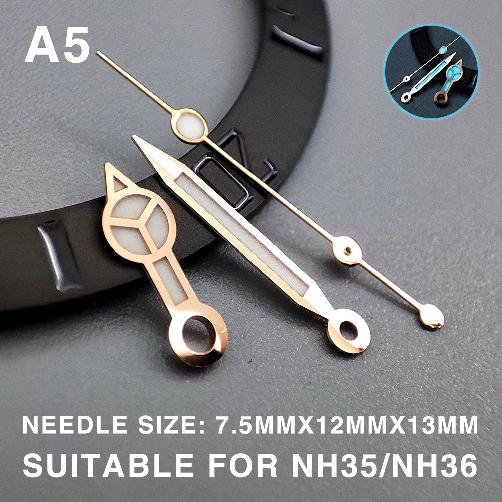 1 Set Luminous Watch Hand 7.75 x12x12.5mm For NH35 NH36