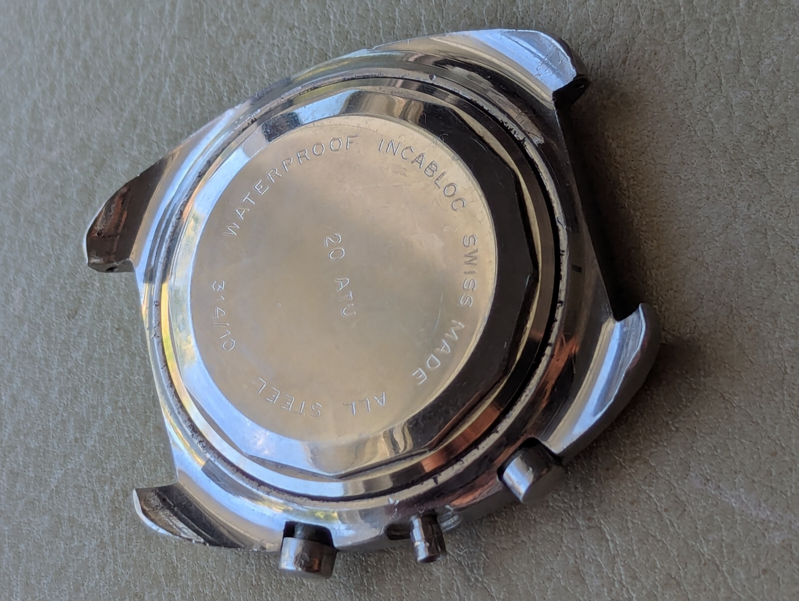 Vintage Wakmann 20 ATU ‘314/10’ Divers All SS 41 mm Chronograph Case & Pushers