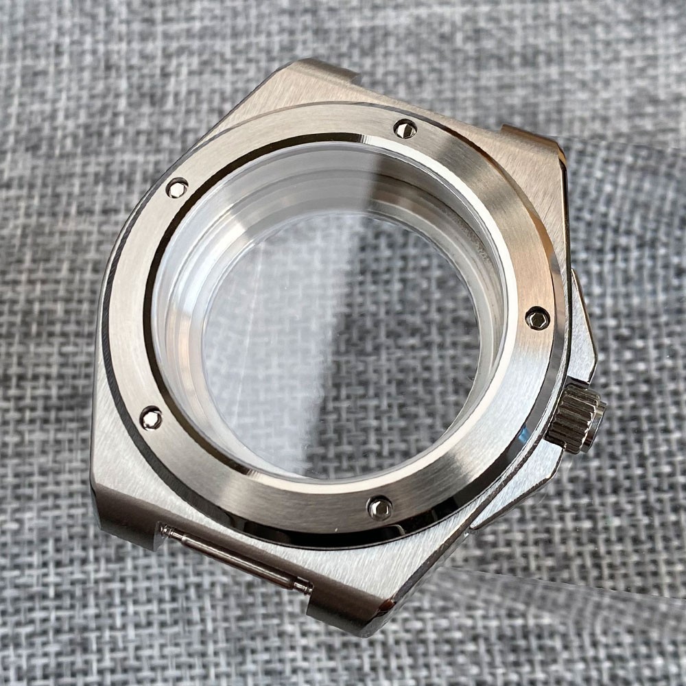 PVD Black 40mm Sapphire Dive Watch Case 20ATM Waterproof Fit NH35 NH36 NH34