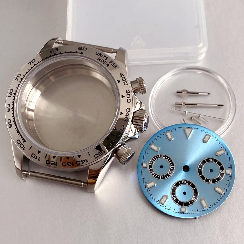 39mm Multifunctional VK63 Quartz Watch Case Mod Parts Set For Daytona Wristwatch