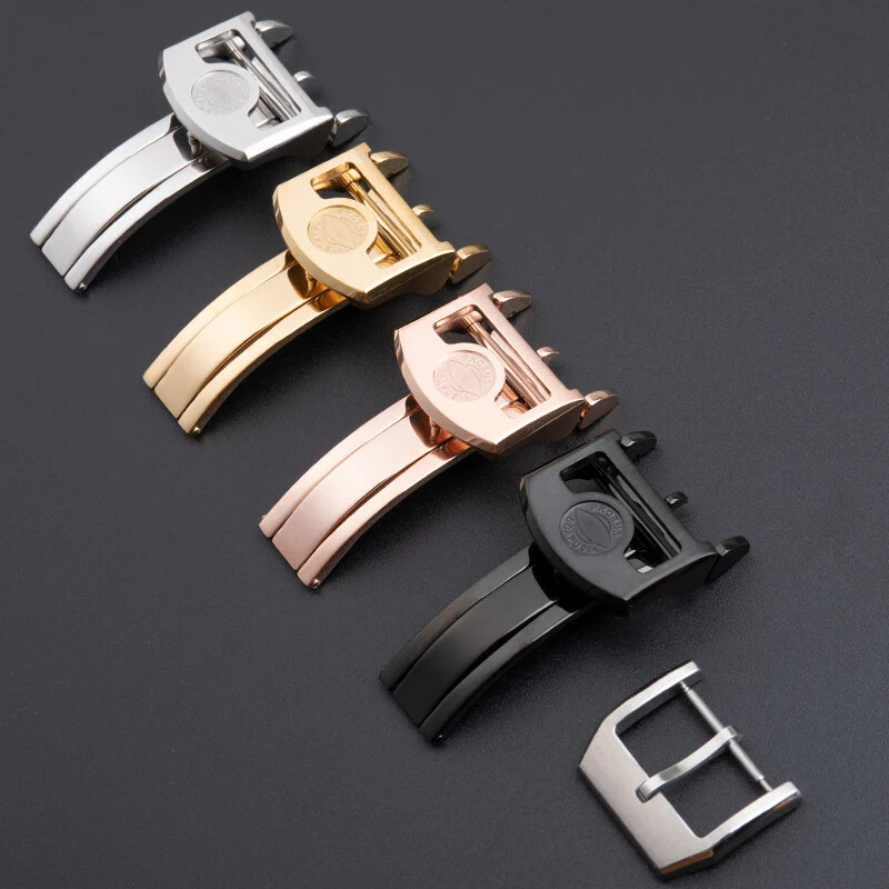 18mm Stainless Steel Deployment Buckle For Pilot Mark Portugieser Watchbands
