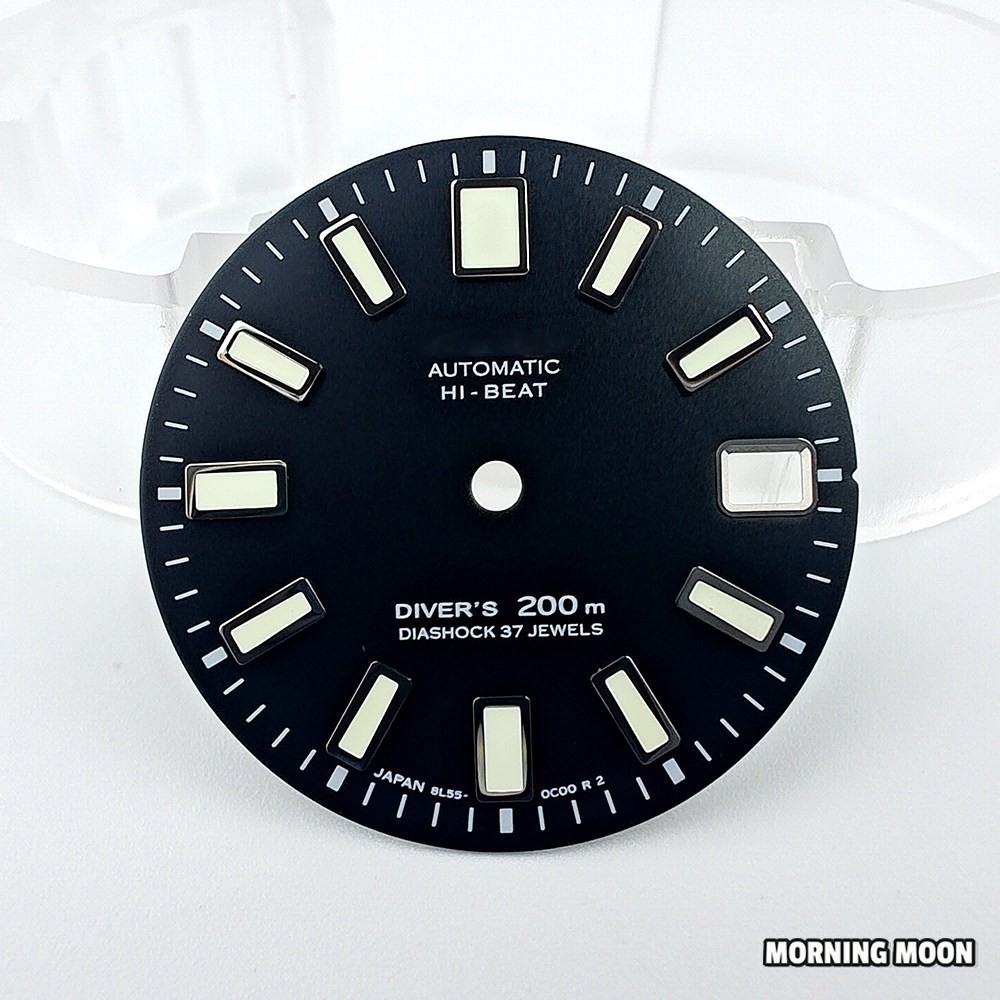 28.5Mm 62Mas Sunburst Pattern Watch Dial Green Lume for Nh35 Nh36 4R Movement