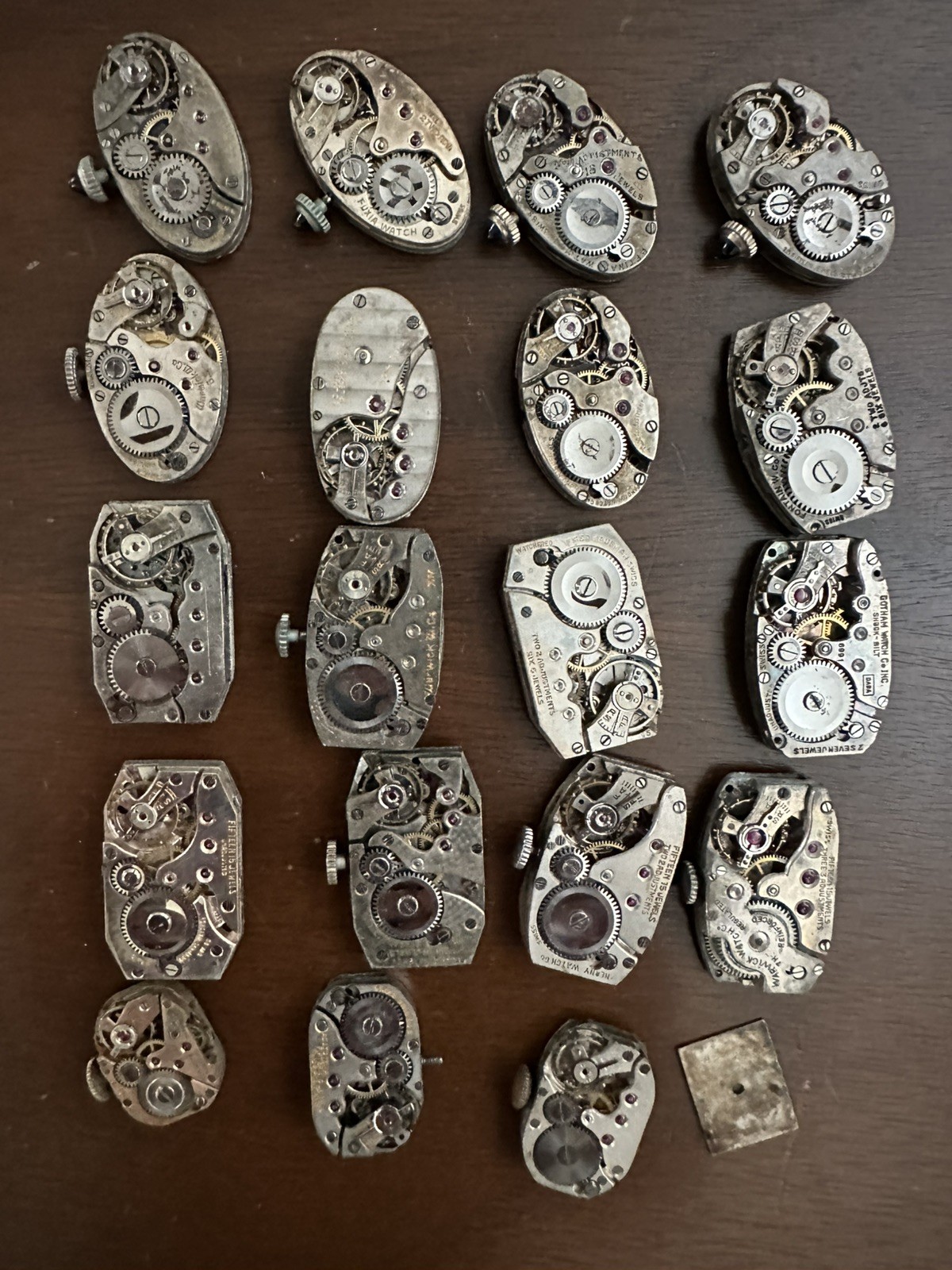 Vintage 60+ Ladies Watch Movement Lot Gruen Elgin Waltham Bulova Elgin Swiss