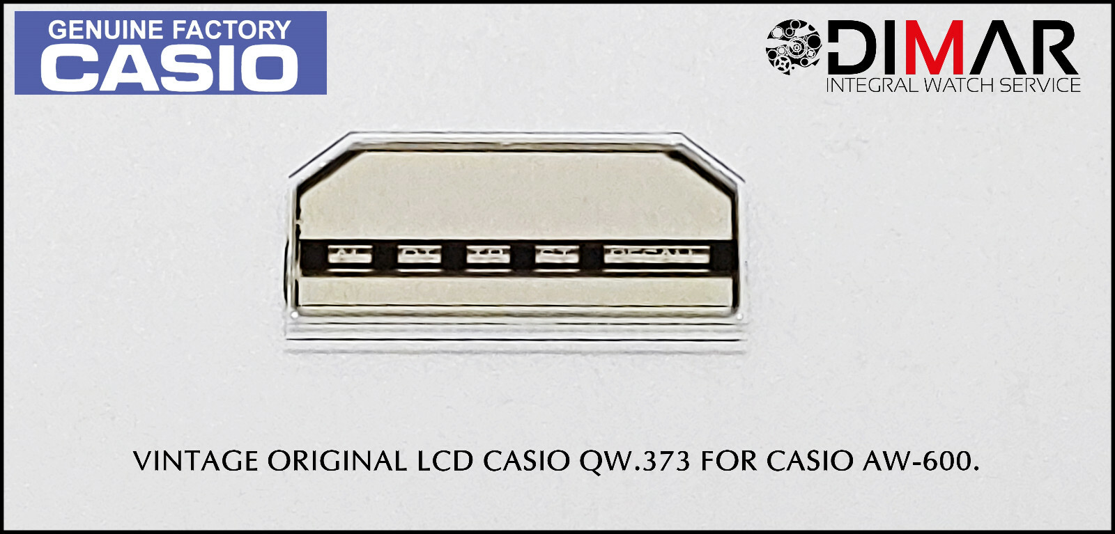 Replacement Vintage Original LCD Casio QW-373 NOS For Casio AW-600.