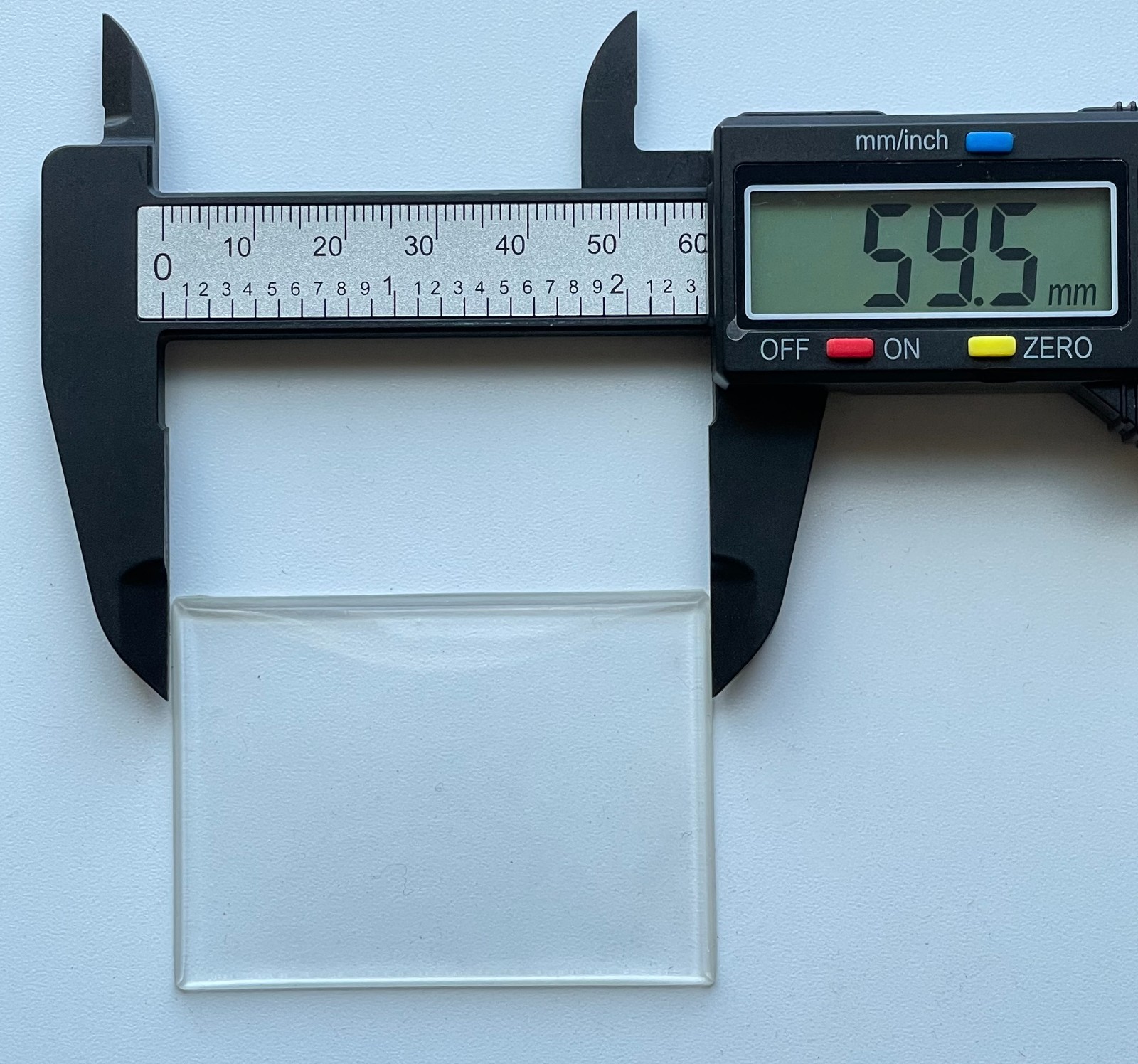 NOS Europa Clock Crystal 2pc Replacement Rectangular Plexiglass 59.5mm 43.1m