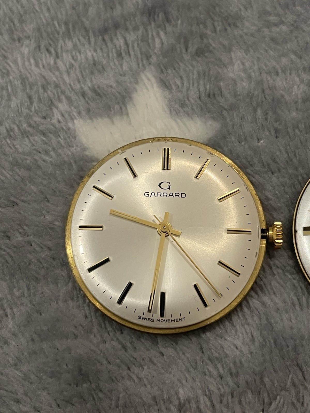 VINTAGE GARRARD MECHANICAL WATCH MOVEMENTS X 2 NICE EXAMPLES FREEPOST UK