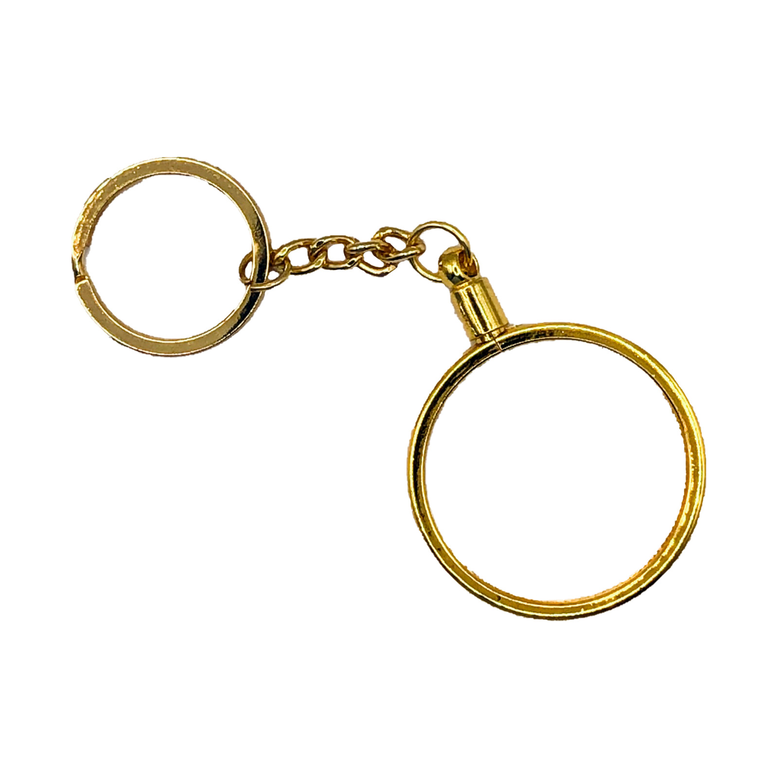 40mm Coin Bezel Keychain, Gold Bezel, Silver Bezel, Coin Necklace, Coin Keychain