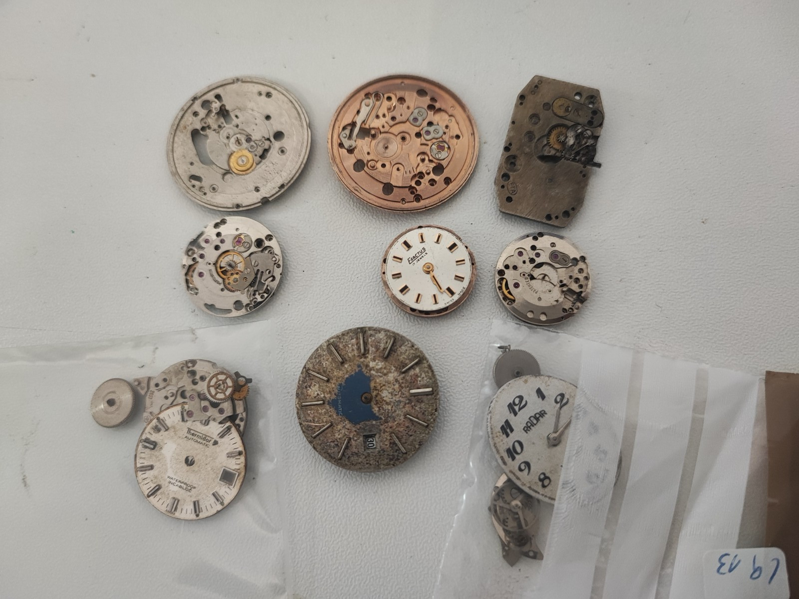 Watch Main Plate Platinum lot ETA 955 114 ETA 1258 ETA 2412 ETA 2651 others