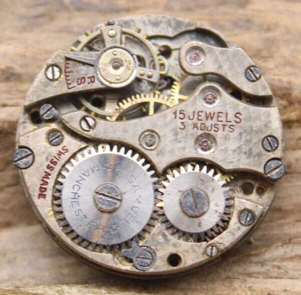 H. SAMUEL SWISS WATCH MOVEMENT 15j 23.7mm FOR REPAIR (KF)