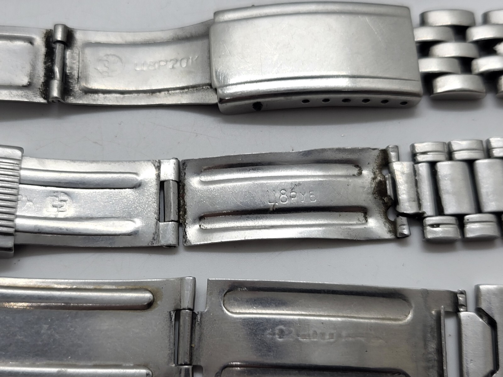 Vintage stainless steel bracelets USSR wristwatches different for spare parts